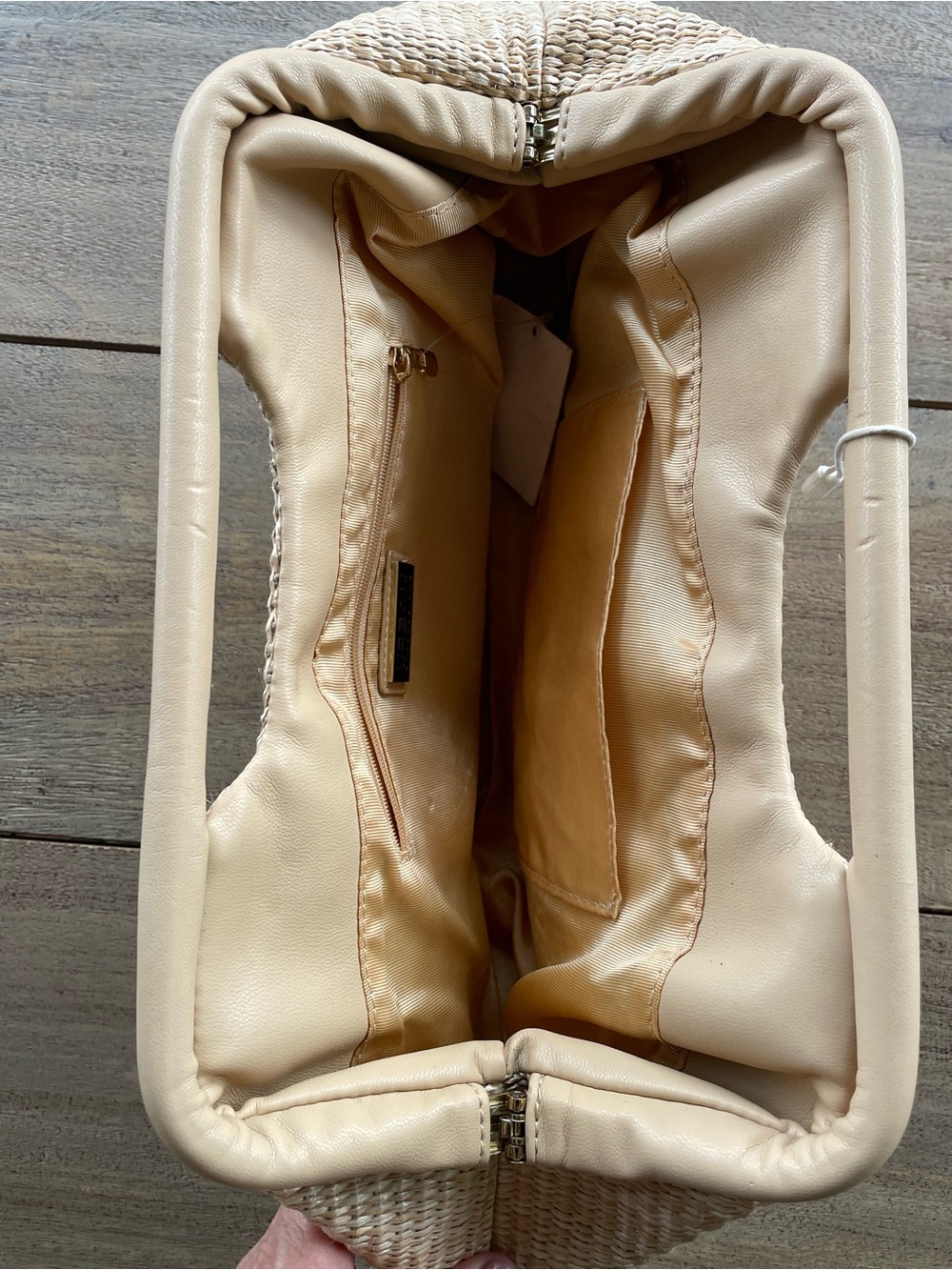 Urban Outfitters Pearl-Embellished Beige Straw Clutch - Picture 5 of 12